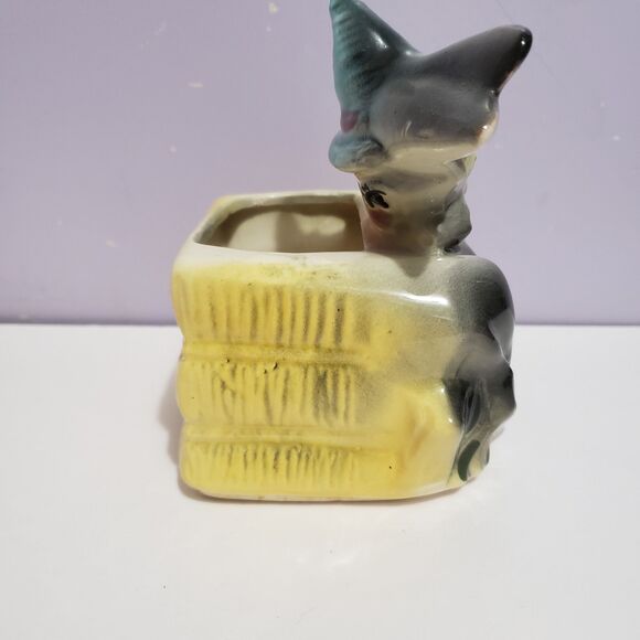 Planter Ceramic Vintage Shy Donkey Home Country Farmhouse Decor 5"×4" - Picture 4 of 9
